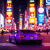 4233282924_A purple japanese tuning car parked on a crossroad_xl-beta-v2-2-2