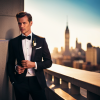 2744226430_a groom leaning on a wall _xl-beta-v2-2-2