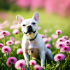 747130467_a white french bulldog laying in a flower field_ _xl-beta-v2-2-2
